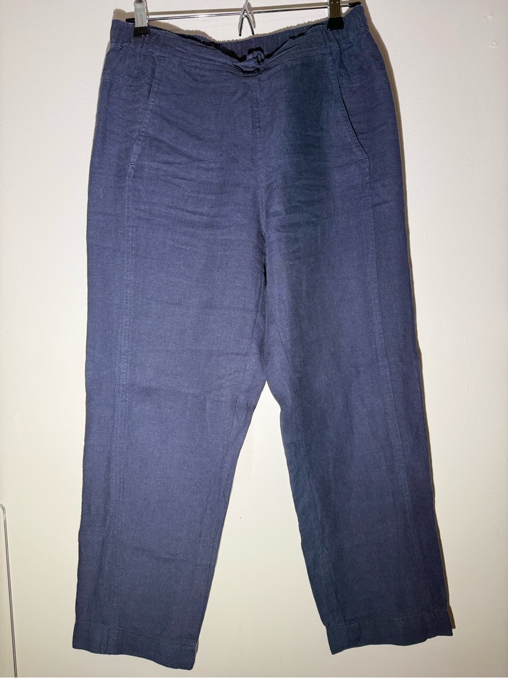Orvis Navy Wide-Leg Drawstring Pants